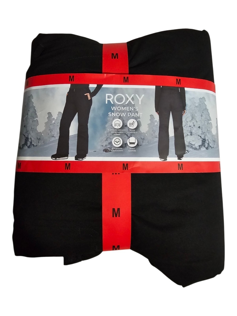 Roxy Women's Snow Pant - Black with Red Accent